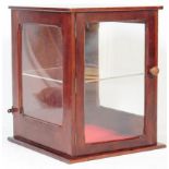 EARLY 20TH CENTURY MAHOGANY GLASS COUNTER DISPLAY CABINET