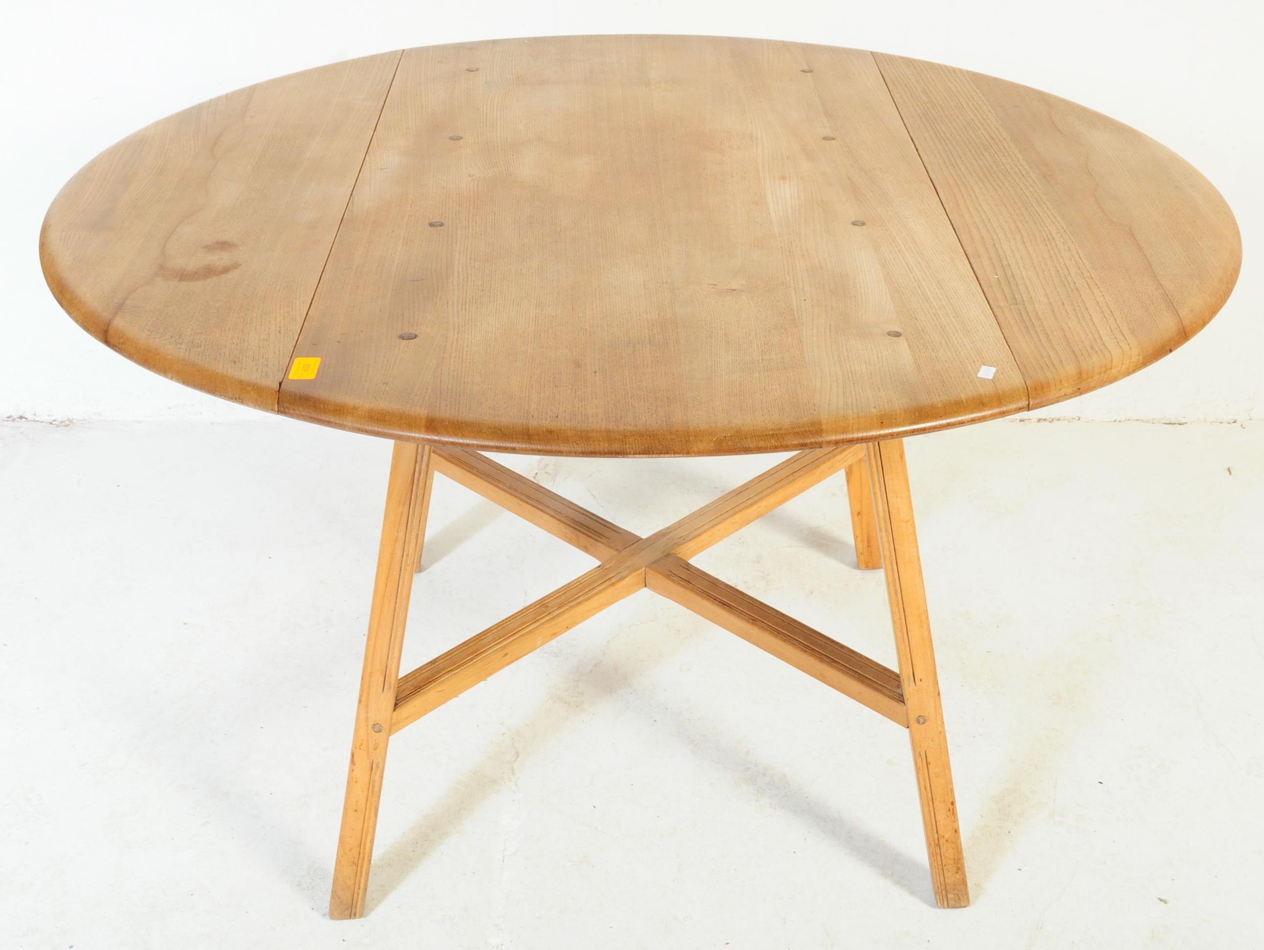 LATE 20TH CENTURY ERCOL DROP LEAF DINING TABLE & CHAIRS - Image 4 of 6