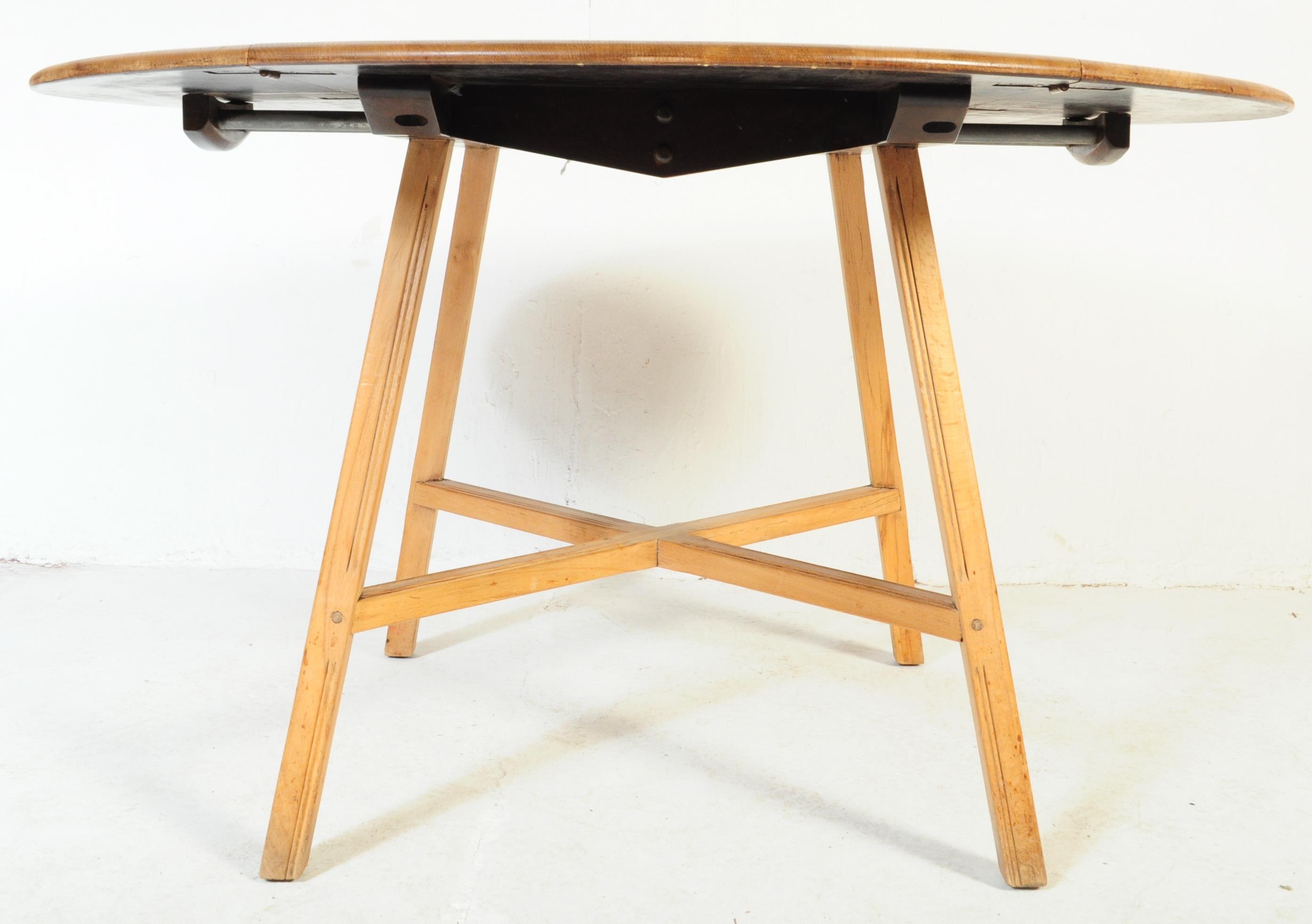 LATE 20TH CENTURY ERCOL DROP LEAF DINING TABLE & CHAIRS - Image 3 of 6