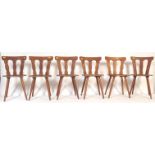 SET OF SIX VINTAGE RETRO 20TH CENTURY KITCHEN CHAIRS