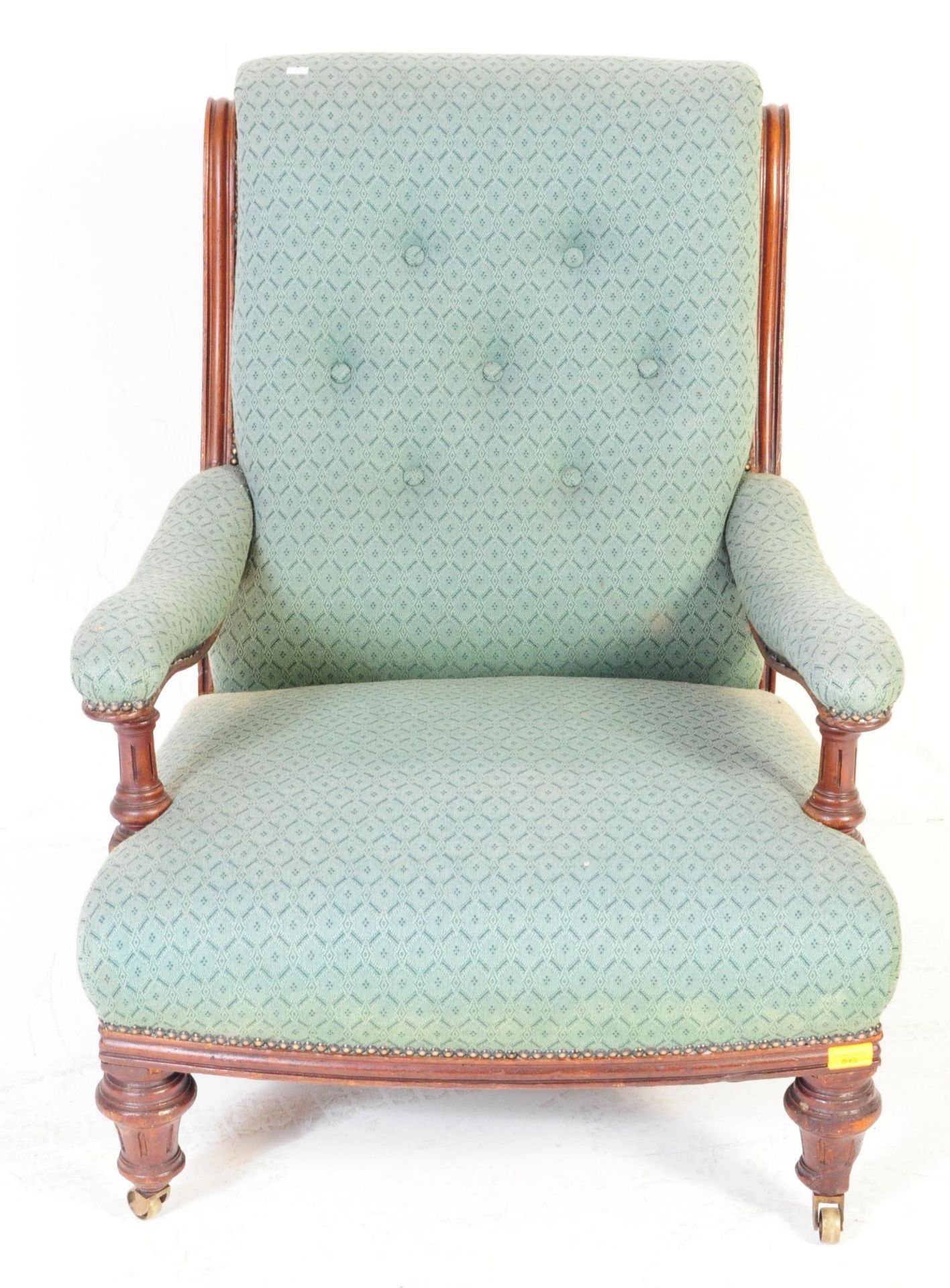 EARLY 20TH CENTURY GENTLEMANS LIBRARY CHAIR - Image 3 of 5