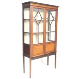 EDWARDIAN INLAID VITRINE CABINET