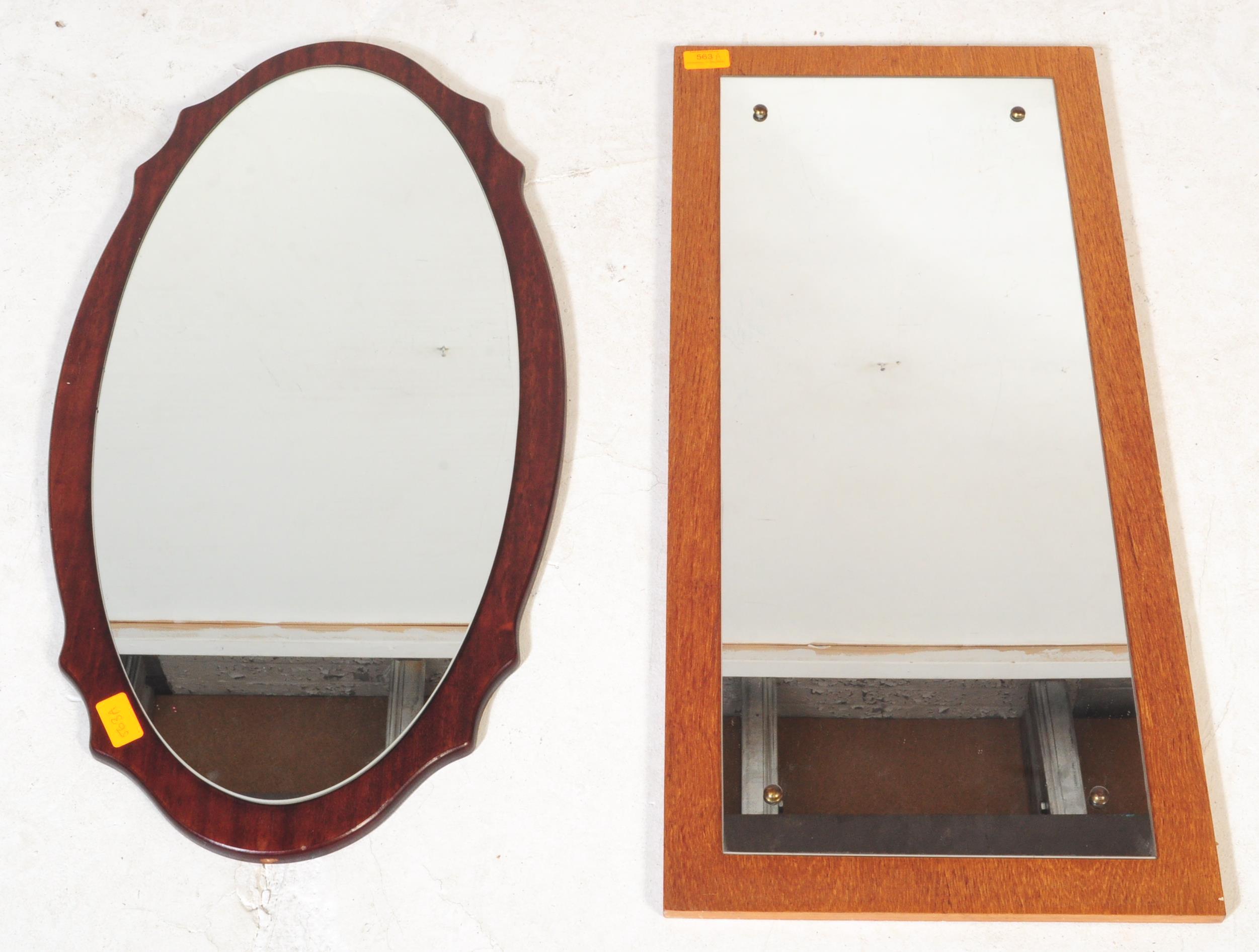 TWO MID CENTURY DANISH INSPIRED WALL MIRRORS - Image 2 of 4