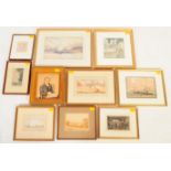 A LARGE COLLECTION OF 19TH CENTURY WATERCOLOURS