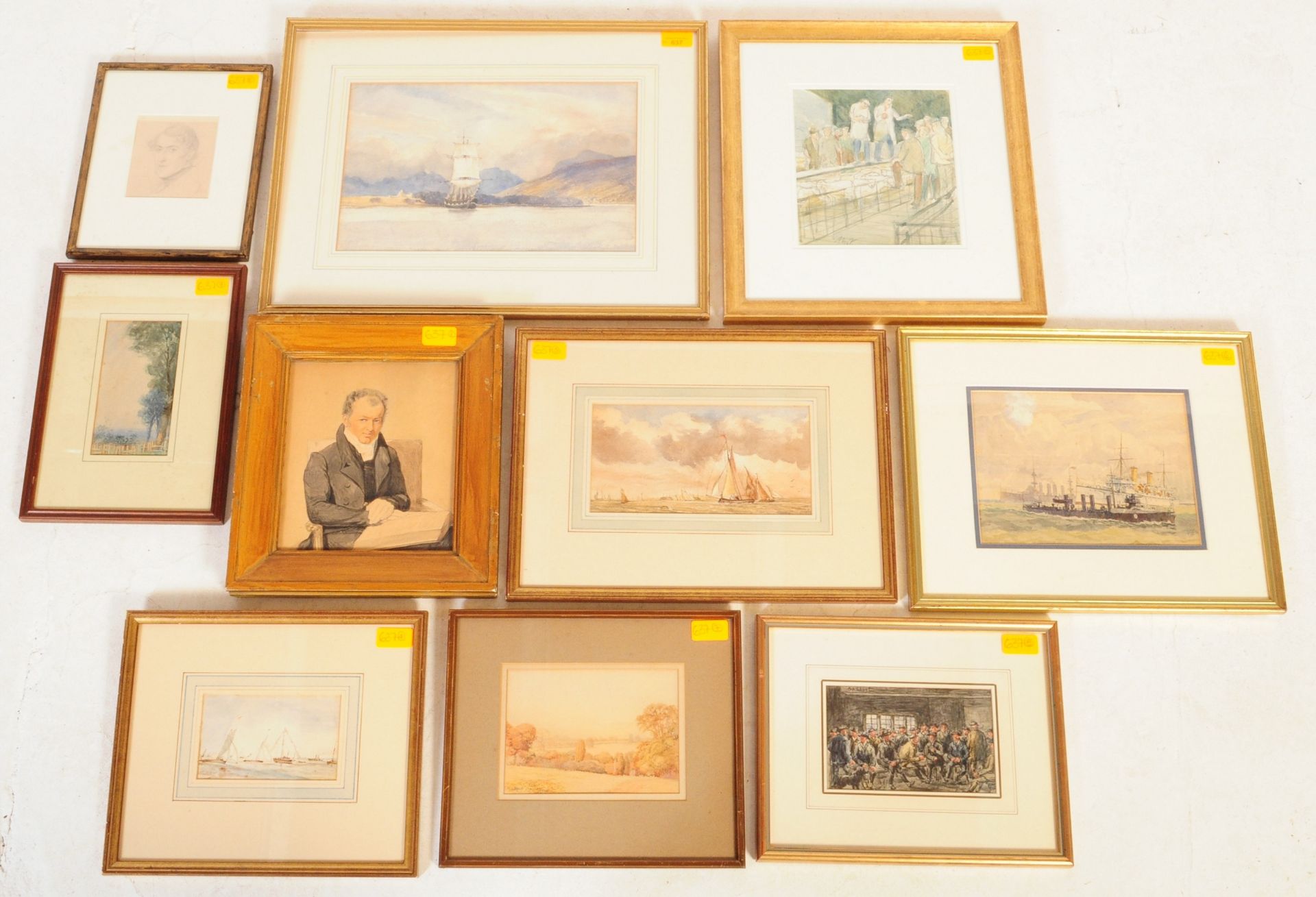 A LARGE COLLECTION OF 19TH CENTURY WATERCOLOURS
