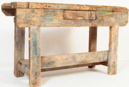 20TH CENTURY PINE INDUSTRIAL WORK BENCH