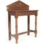 VICTORIAN 19TH CENTURY CARVED OAK GOTHIC HALL TABLE