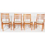 SET OF FOUR RETRO VINTAGE TEAK DINING CHAIRS