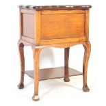 AN ART DECO 1930'S MORCO PRODUCT OAK SEWING BOX / CARD TABLE