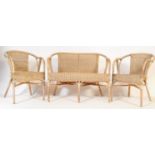 20TH CENTURY THREE PIECE WICKER & BAMBOO SUITE