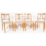 SET OF FOUR RETRO VINTAGE TEAK DINING CHAIRS