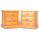 PAIR OF LATE 20TH CENTURY PINE BEDSIDE CABINETS