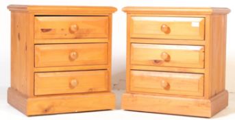 PAIR OF LATE 20TH CENTURY PINE BEDSIDE CABINETS