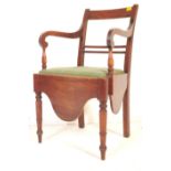 A VICTORIAN MAHOGANY COMMODE CHAIR