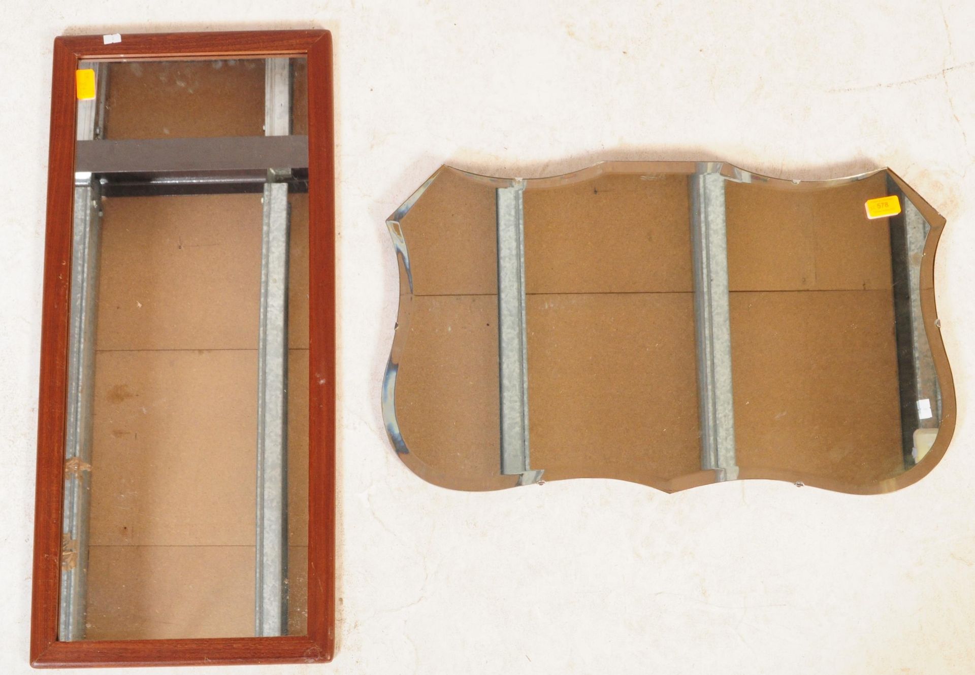 TWO 20TH CENTURY WALL MIRRORS - 1930'S & TEAK FRAME - Image 2 of 5