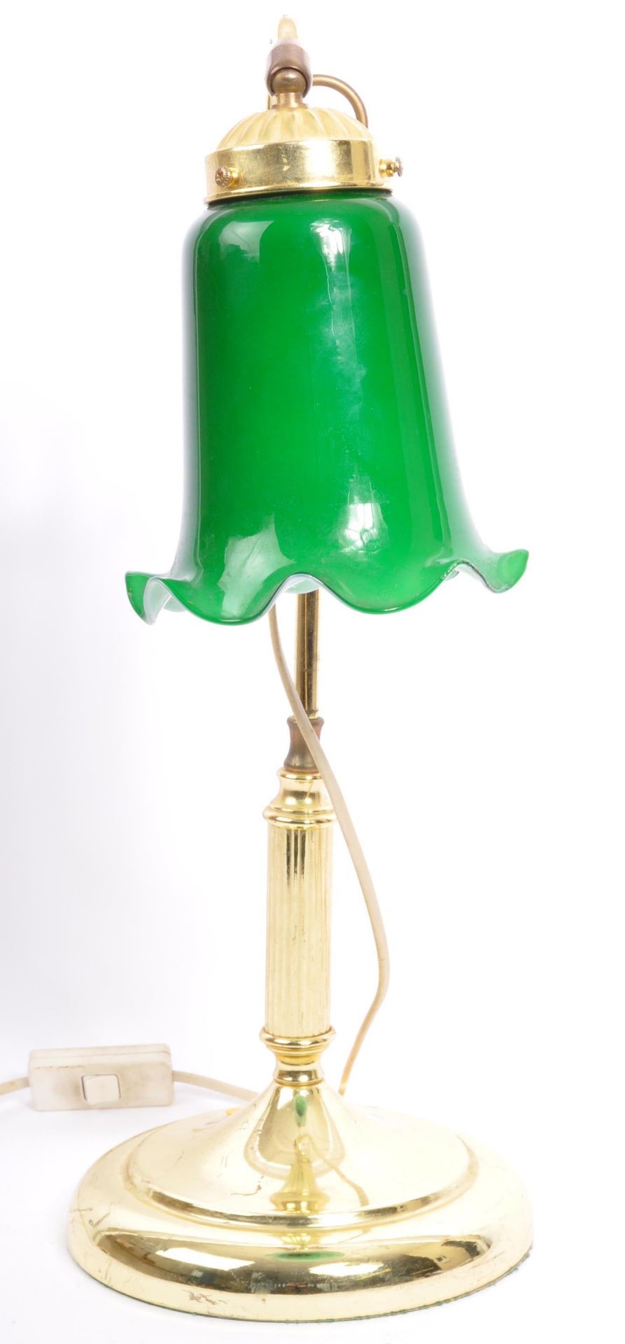 VINTAGE MID CENTURY GLASS & BRASS TABLE LAMP - Bild 4 aus 5
