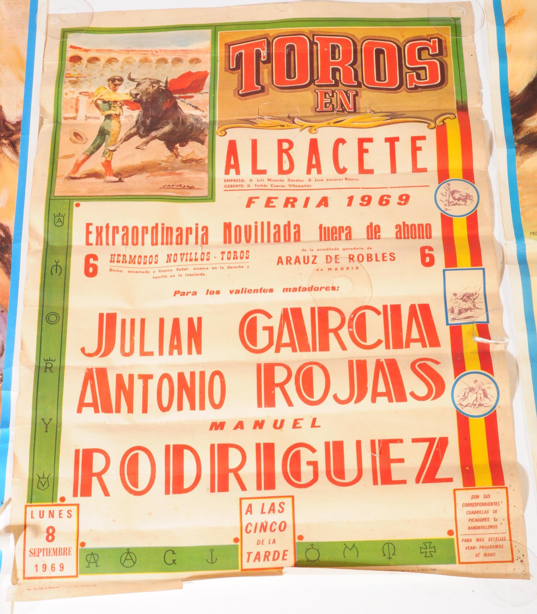 COLLECTION OF THREE ADVERTISING SPANISH BULL FIGHTING POSTERS - Image 2 of 7