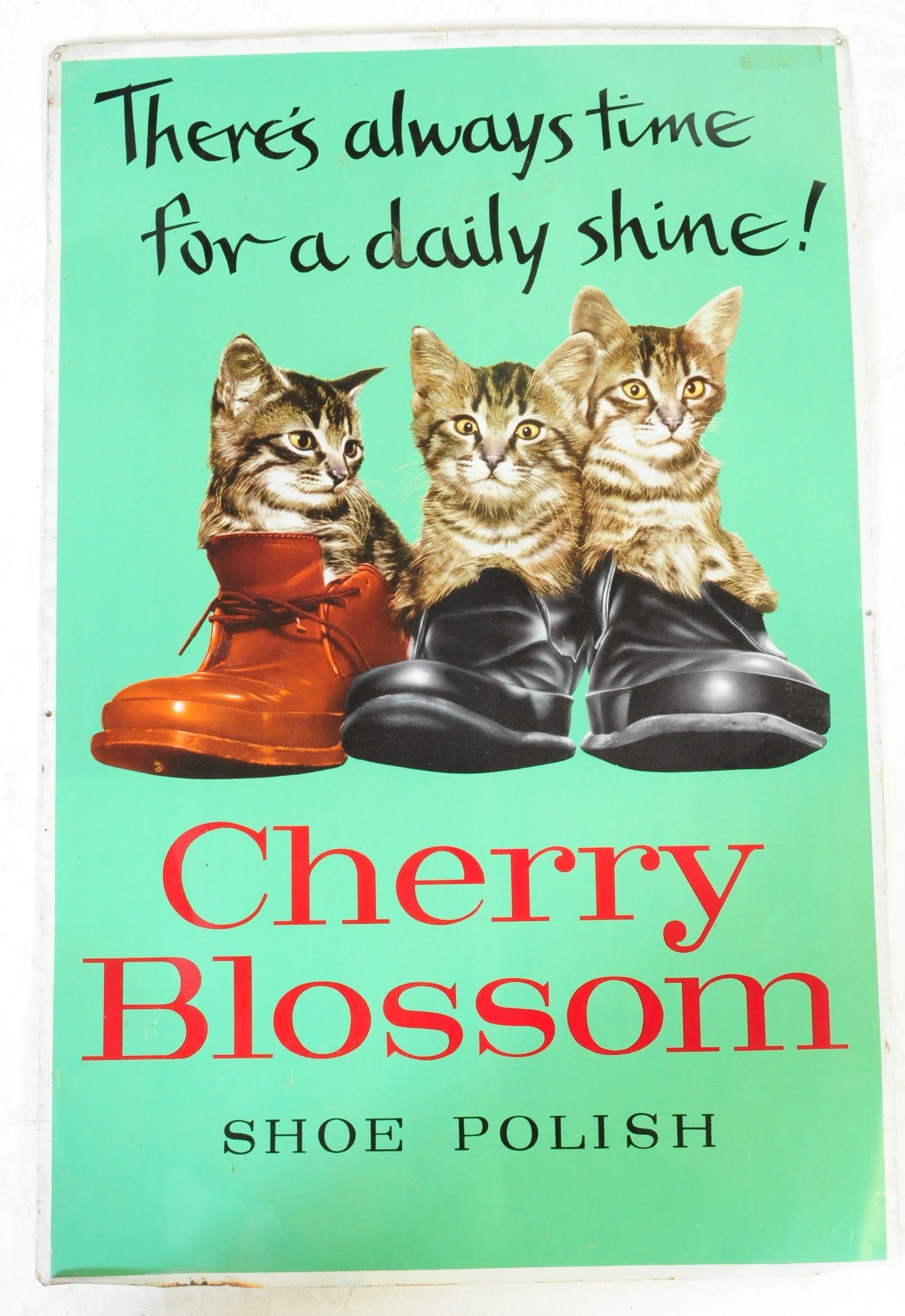 CHERRY BLOSSOM SHOE POLISH - RETRO ADVERTISING SIGN