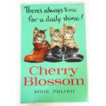 CHERRY BLOSSOM SHOE POLISH - RETRO ADVERTISING SIGN