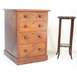 VICTORIAN 19TH CENTURY MAHOGANY PEDESTAL CHEST & PLANT STAND