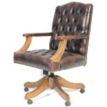 20TH CENTURY CHESTERFIELD LEATHER OFFICE CHAIR