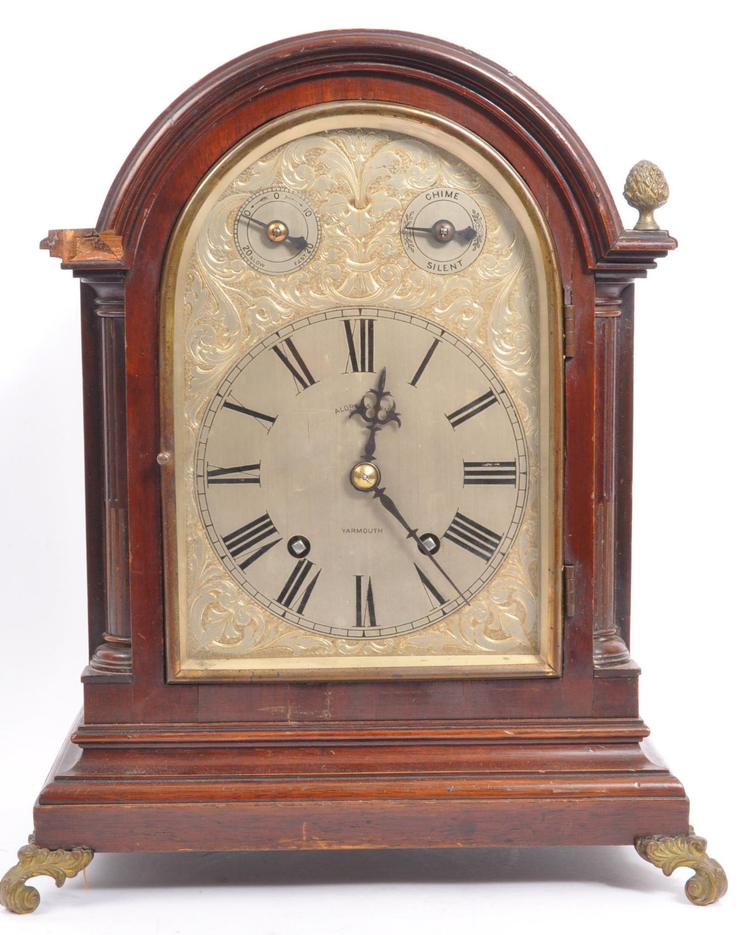 EARLY 20TH CENTURY ALDRED & SONS BRACKET CLOCK