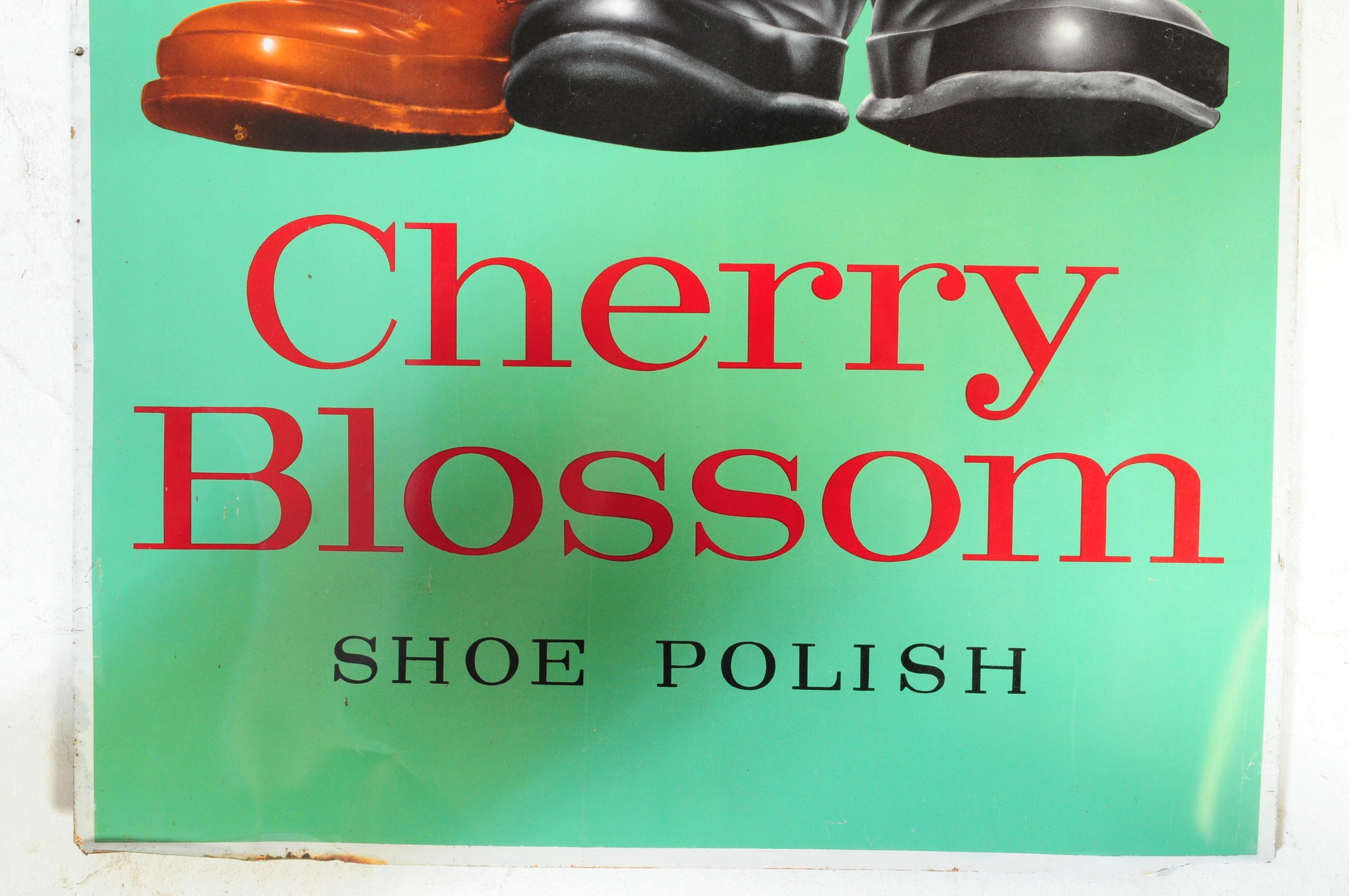 CHERRY BLOSSOM SHOE POLISH - RETRO ADVERTISING SIGN - Image 4 of 5