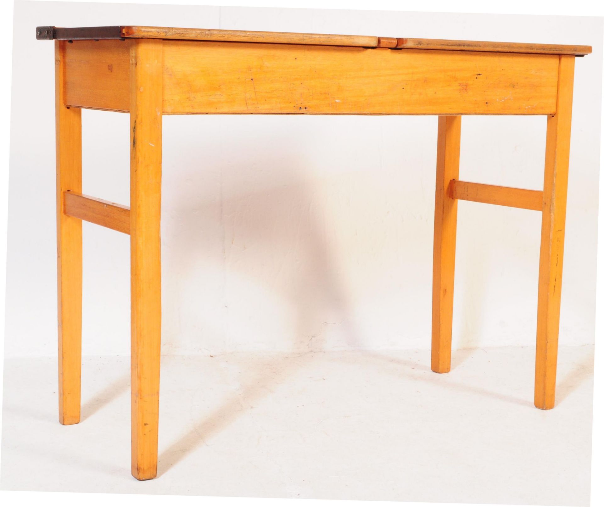 RETRO MID CENTURY DOUBLE SCHOOL DESK