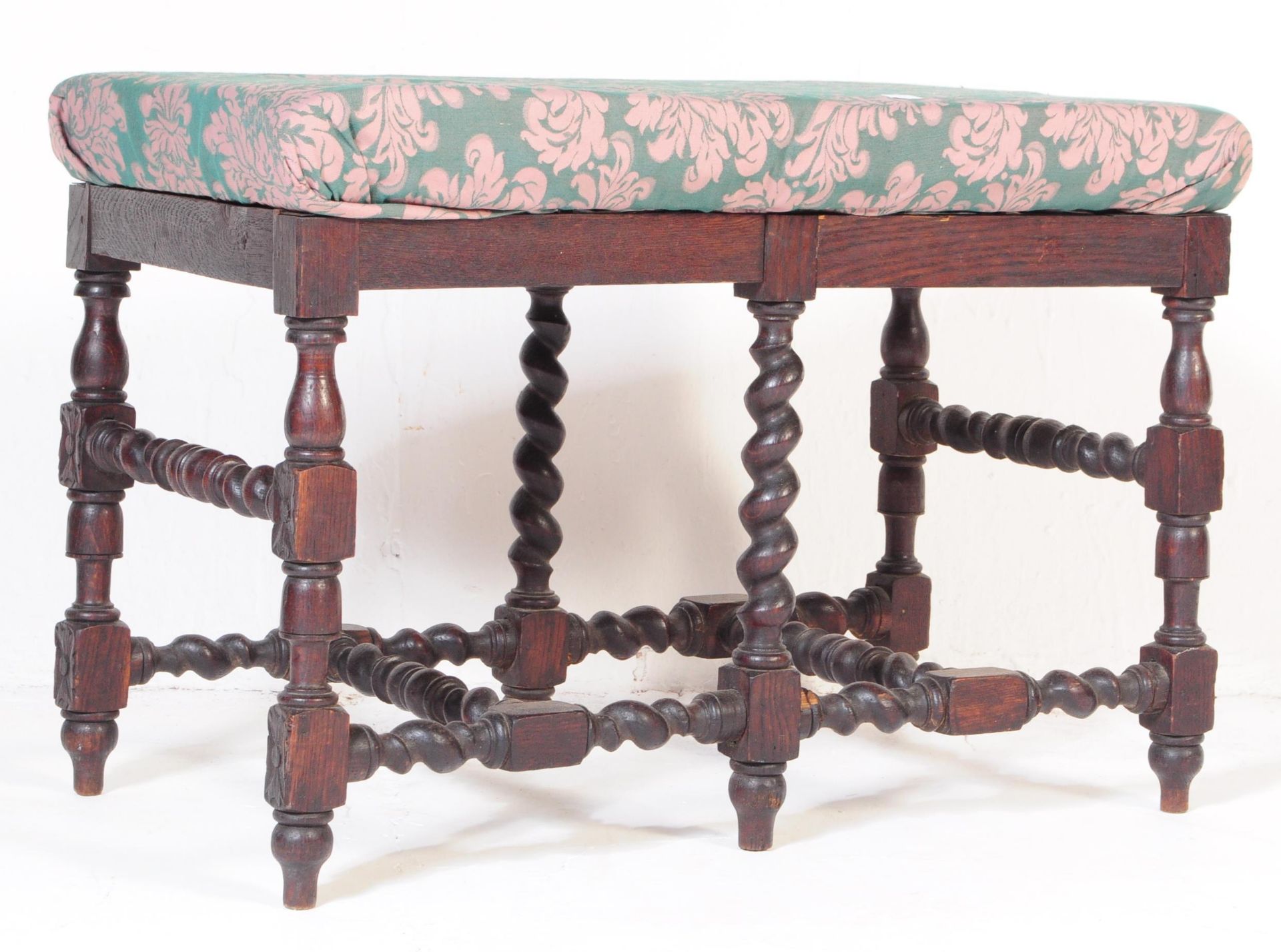 VICTORIAN 19TH CENTURY DOUBLE SEATED PIANO STOOL