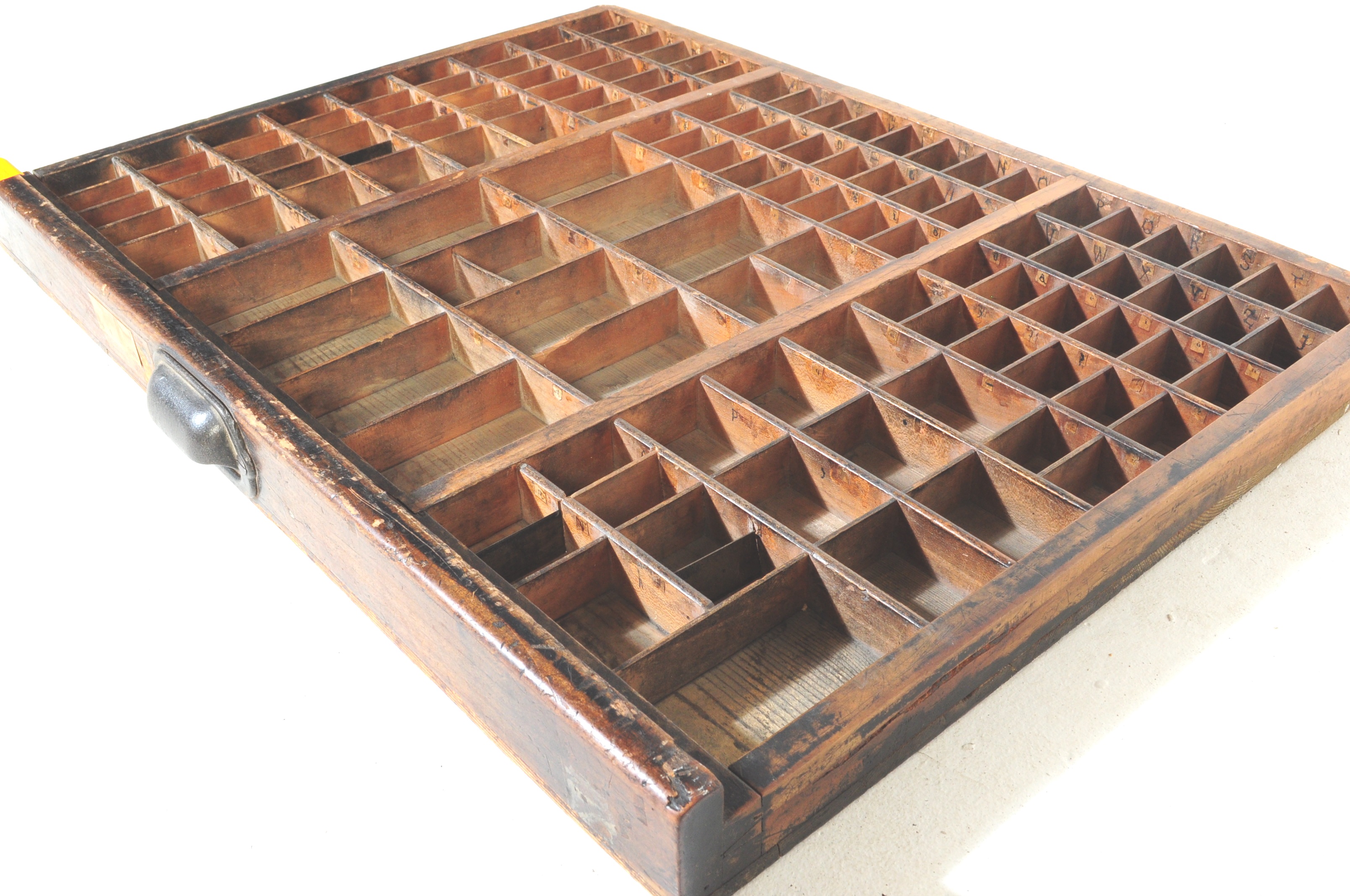 TWO EARLY 20TH CENTURY WOODEN PRINTER TRAYS - Image 5 of 5