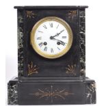 19TH CENTURY VICTORIAN SLATE MANTEL CLOCK