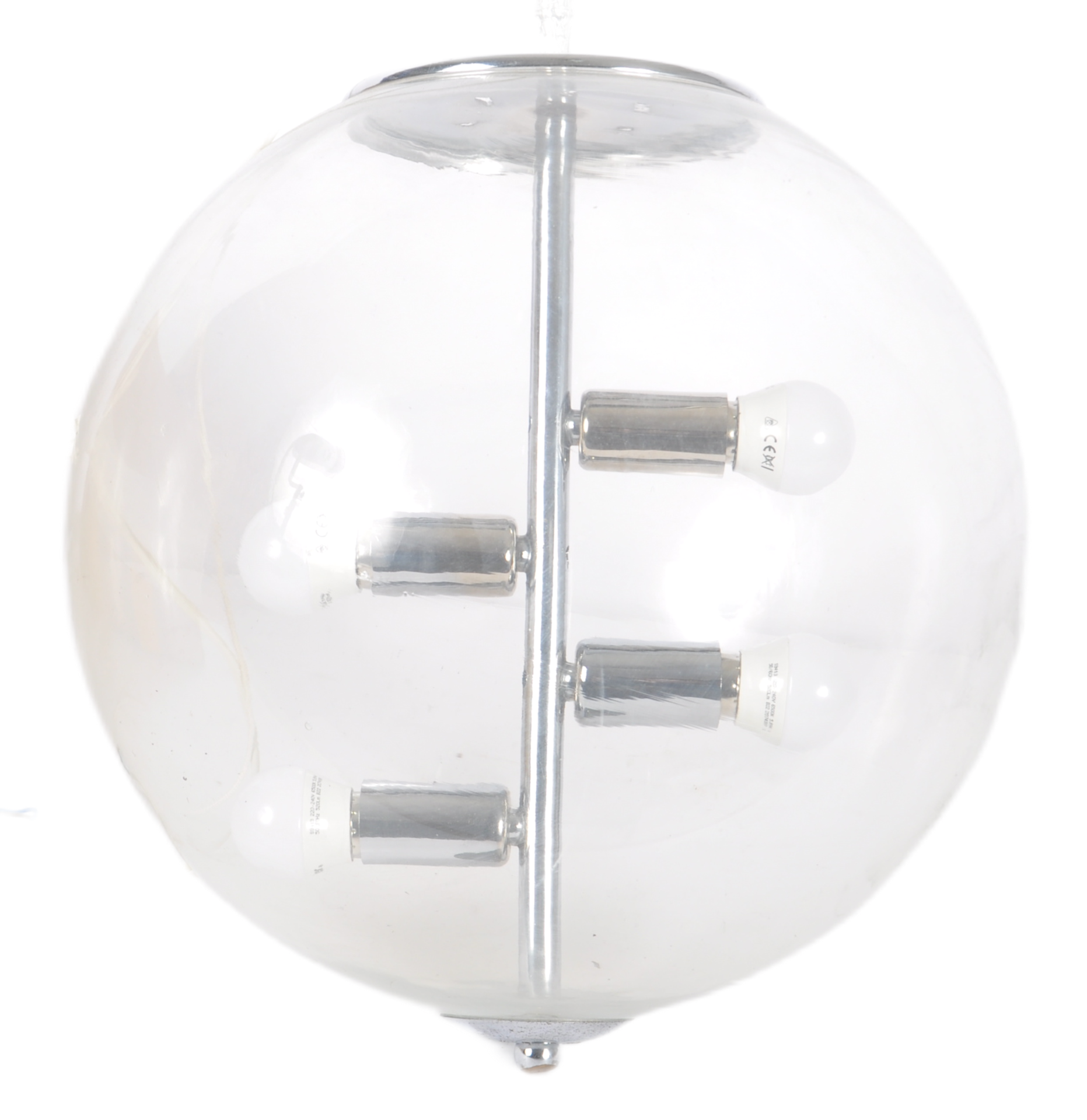 LARGE CONTEMPORARY GLOBE GLASS HANGING CEILING LIGHT