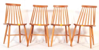 MID CENTURY RETRO ERCO STYLE SPINDLE BACK DINING CHAIRS