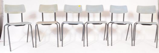 SET OF SIX RETRO VINTAGE MID 20TH CENTURY STACKING CHAIRS