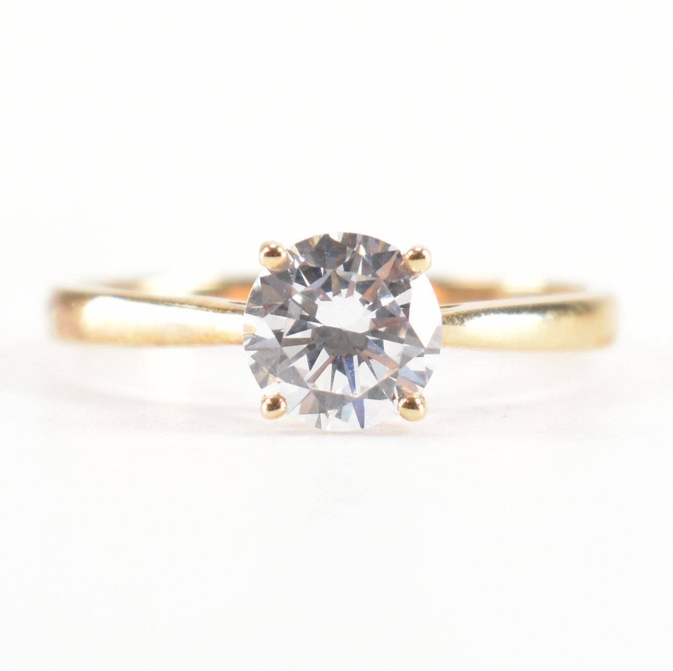 HALLMARKED 9CT GOLD & CUBIC ZIRCONIA SOLITAIRE RING