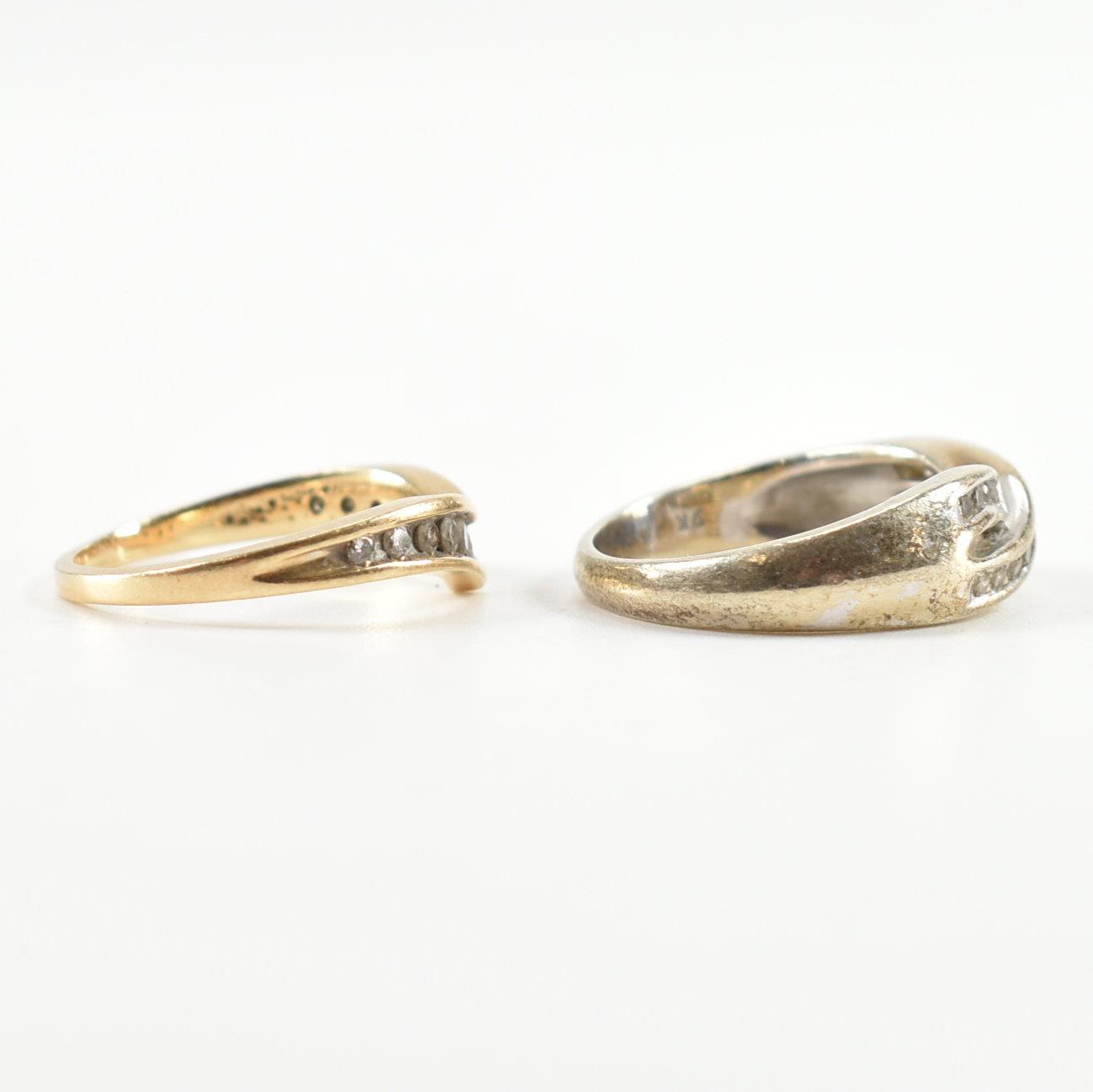 TWO HALLMARKED 9CT GOLD & DIAMOND RINGS - Image 5 of 10