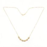 18CT GOLD BEADED NECKLACE CHAIN