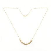 18CT GOLD BEADED NECKLACE CHAIN