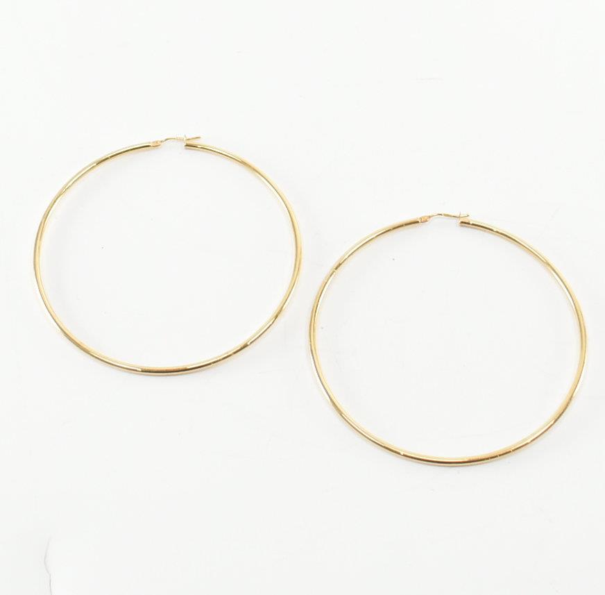 HALLMARKED 9CT GOLD HOOP EARRINGS - Image 2 of 4