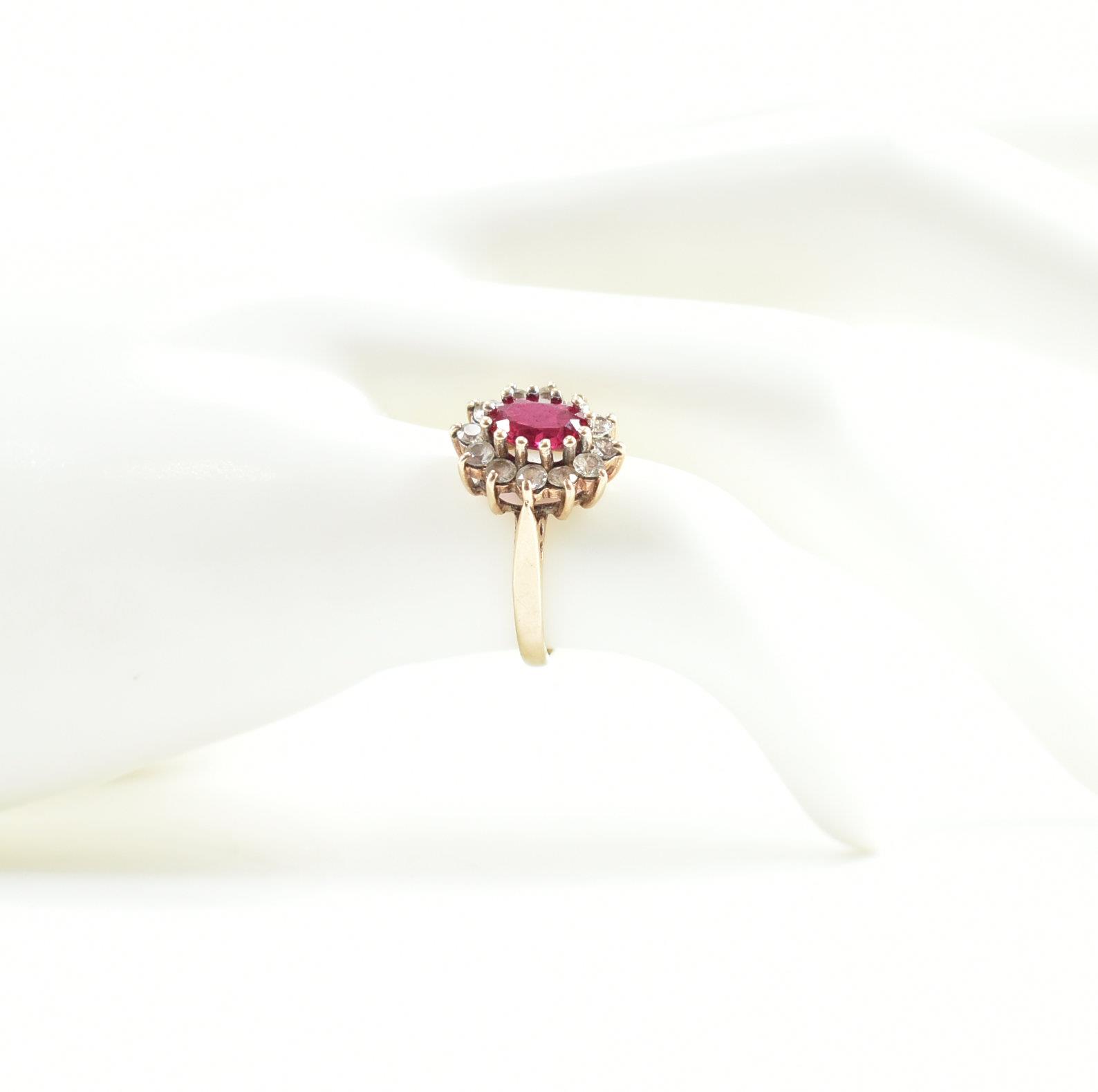 TWO HALLMARKED 9CT GOLD RINGS - SYNTHETIC RUBY & SYNTHETIC SAPPHIRE - Image 11 of 11