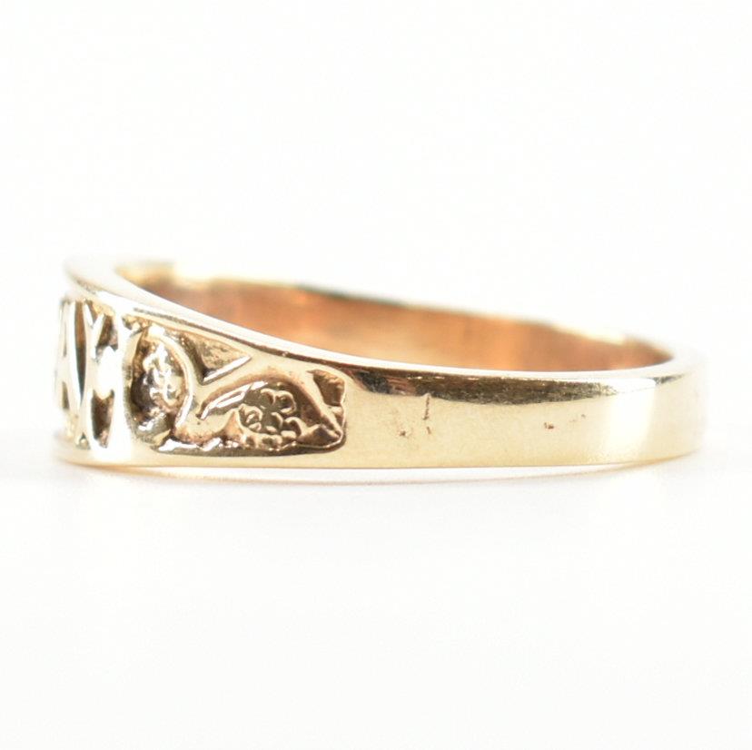 HALLMARKED 9CT GOLD MIZPAH RING - Image 2 of 8