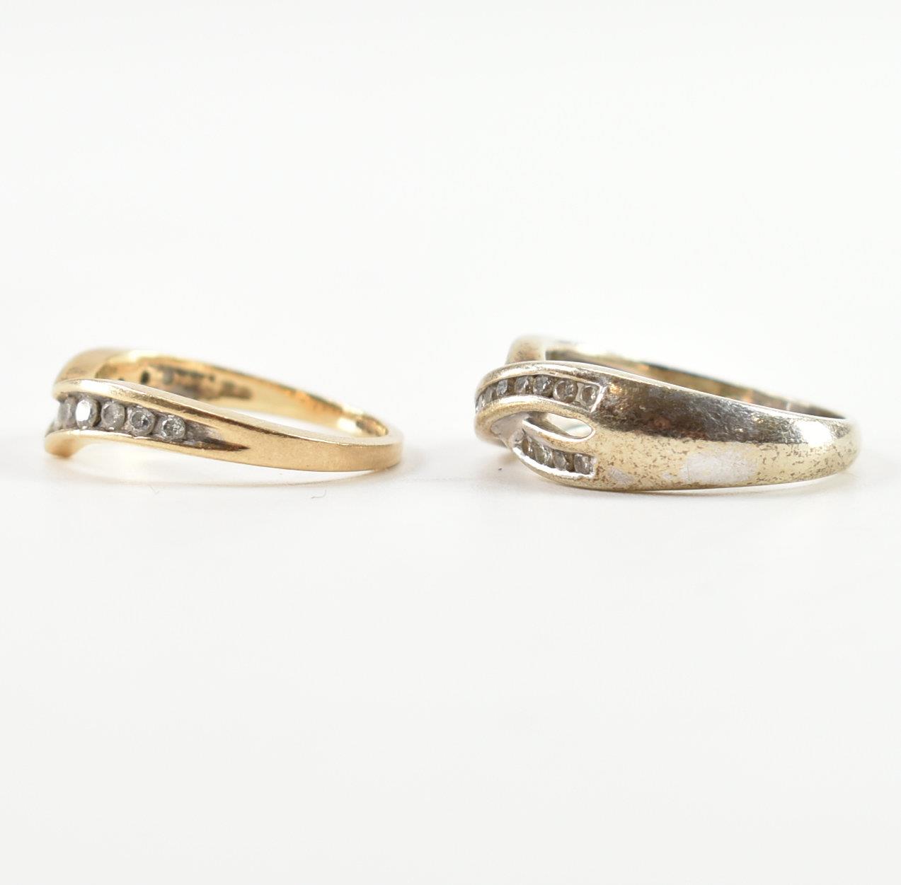 TWO HALLMARKED 9CT GOLD & DIAMOND RINGS - Image 2 of 10