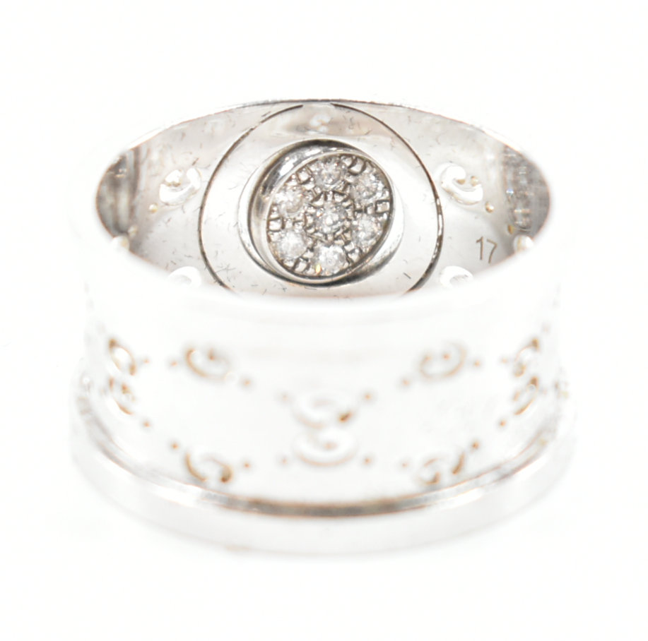 GUCCI HALLMARKED 18CT WHITE GOLD & DIAMOND RING - Image 4 of 8