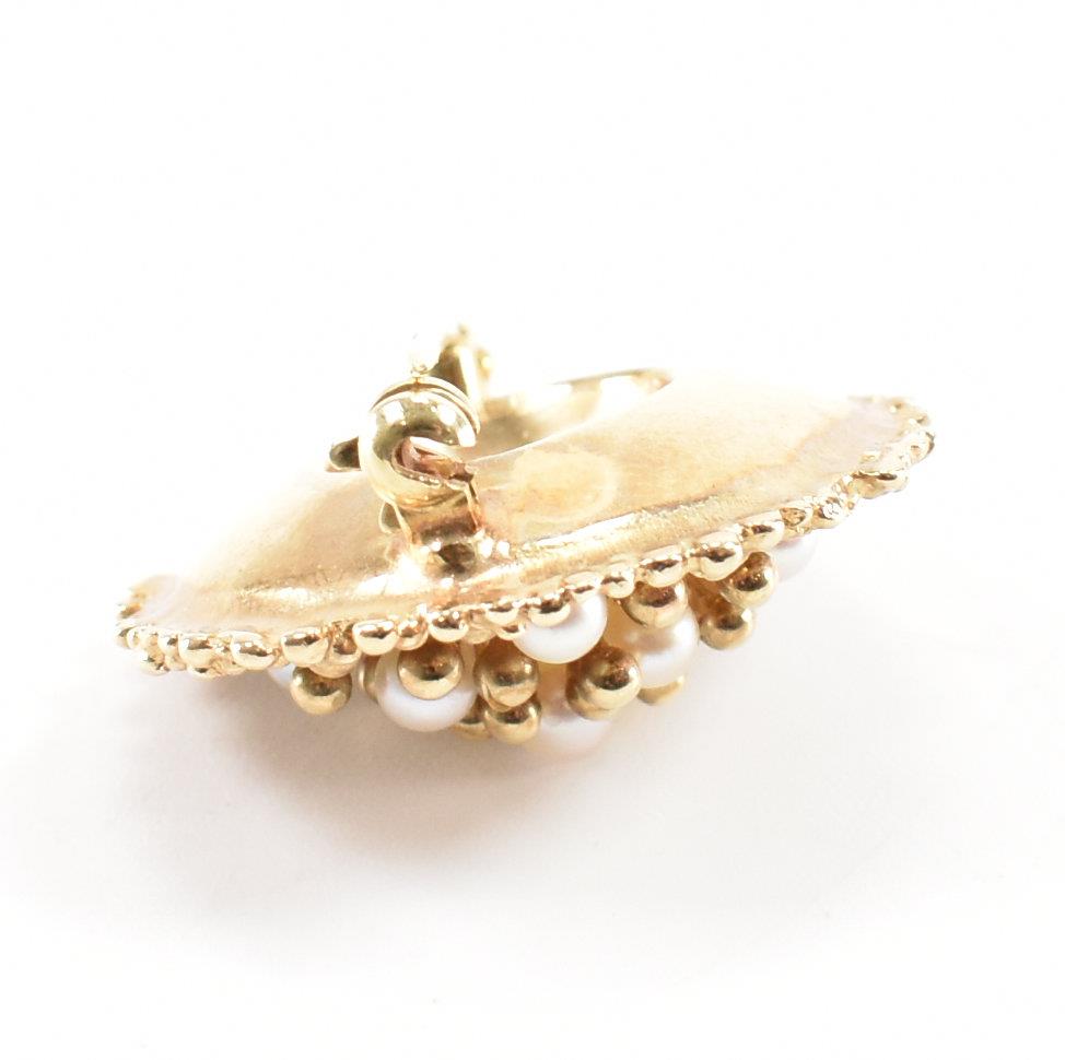 VINTAGE 9CT GOLD & PEARL CLUSTER BROOCH PIN - Image 3 of 6