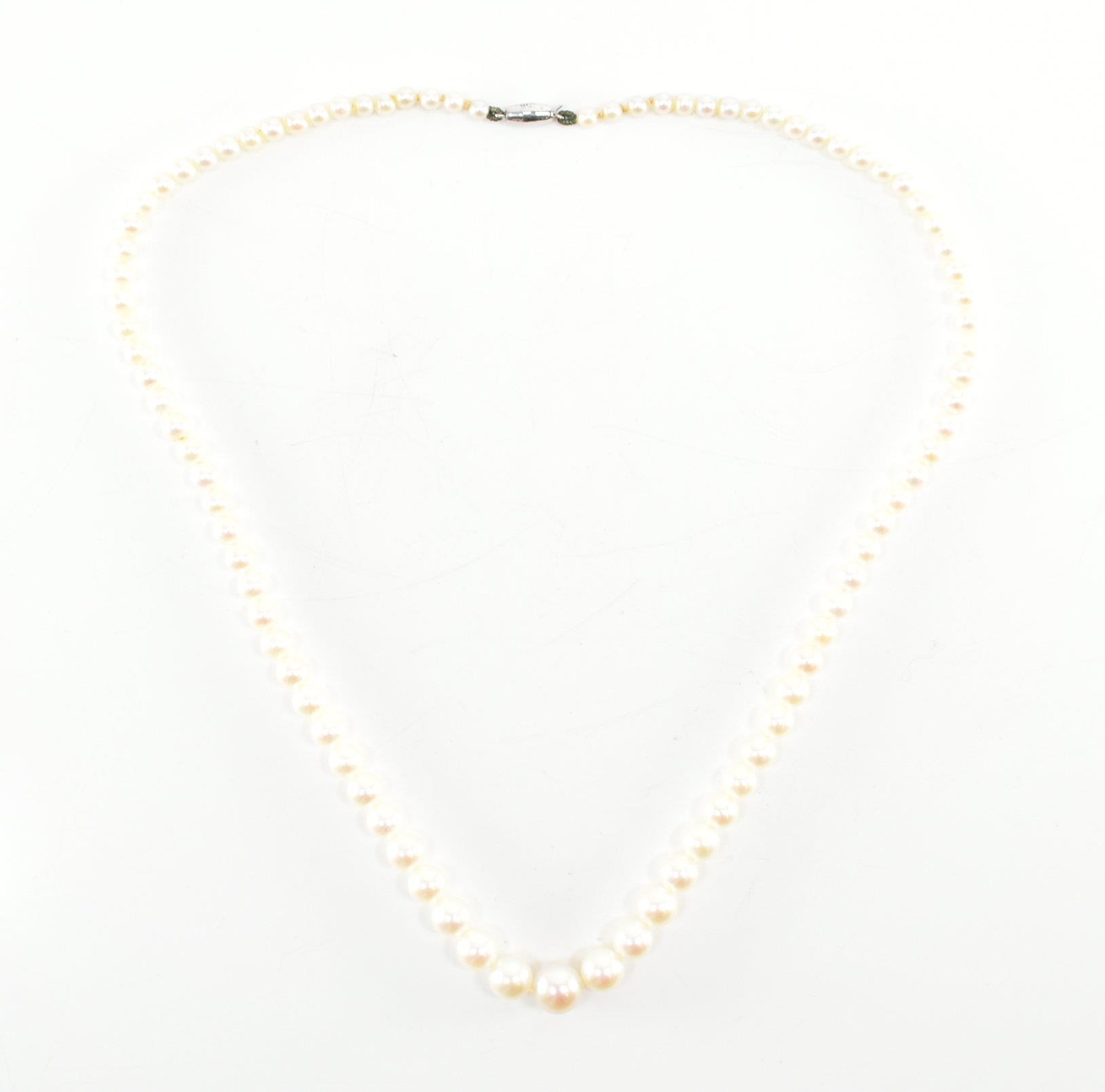 1930s 9CT GOLD & CULTURED PEARL NECKLACE