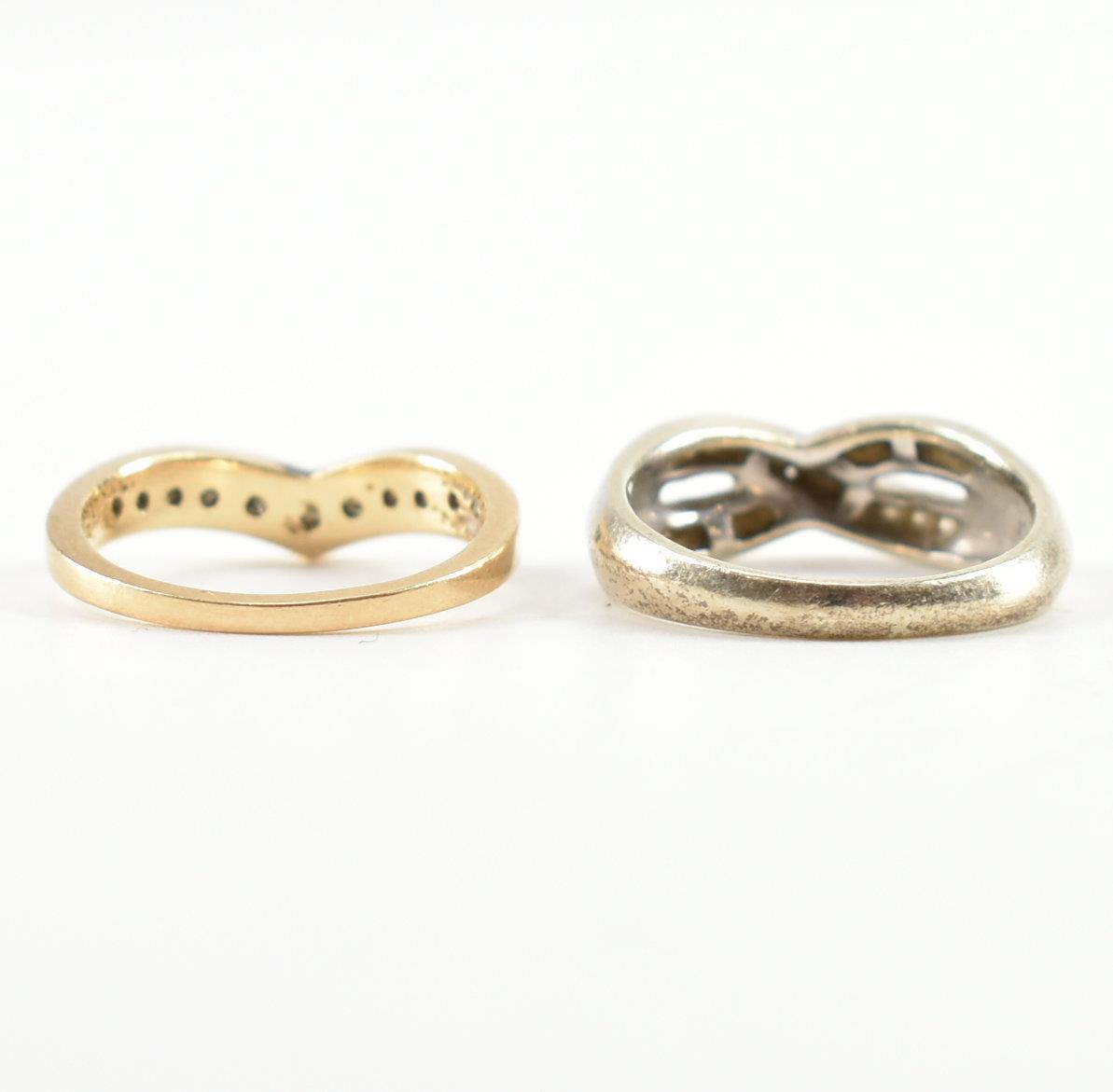 TWO HALLMARKED 9CT GOLD & DIAMOND RINGS - Image 3 of 10