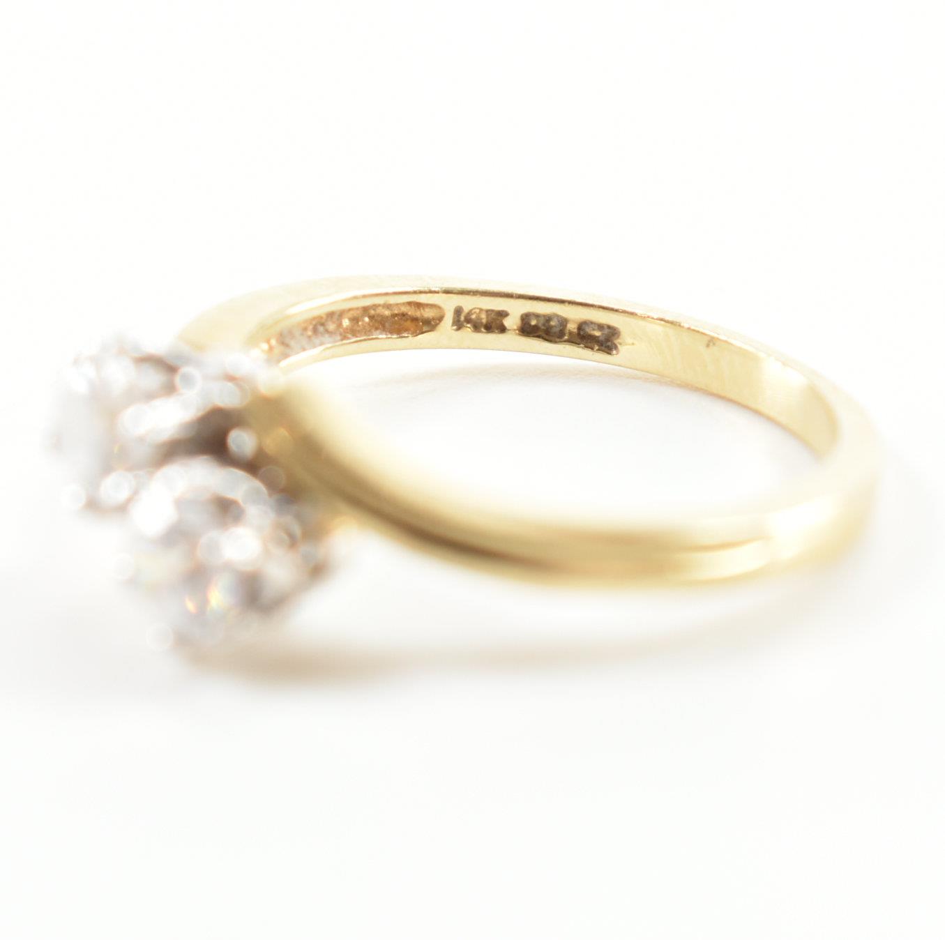 TWO HALLMARKED 14CT GOLD & CZ DRESS RINGS - Image 9 of 10