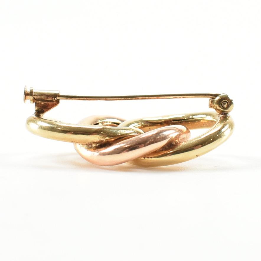 BI-COLOUR GOLD KNOT BROOCH PIN - Image 3 of 7