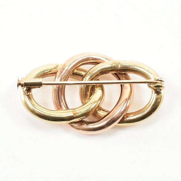 BI-COLOUR GOLD KNOT BROOCH PIN - Image 2 of 7