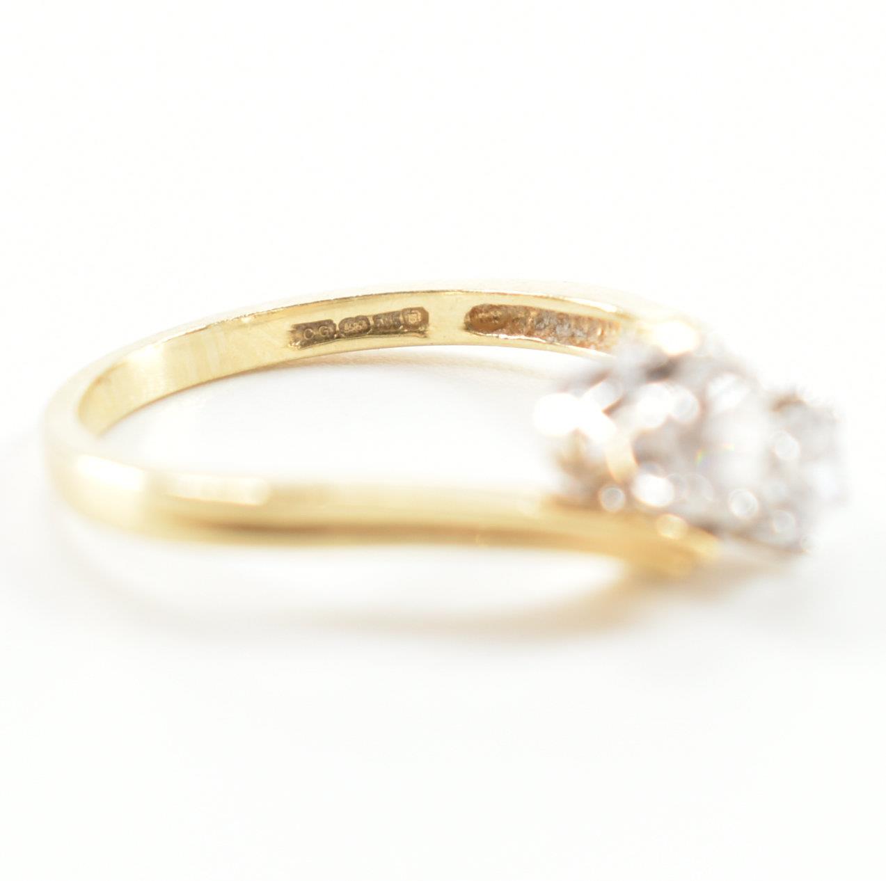 TWO HALLMARKED 14CT GOLD & CZ DRESS RINGS - Image 8 of 10